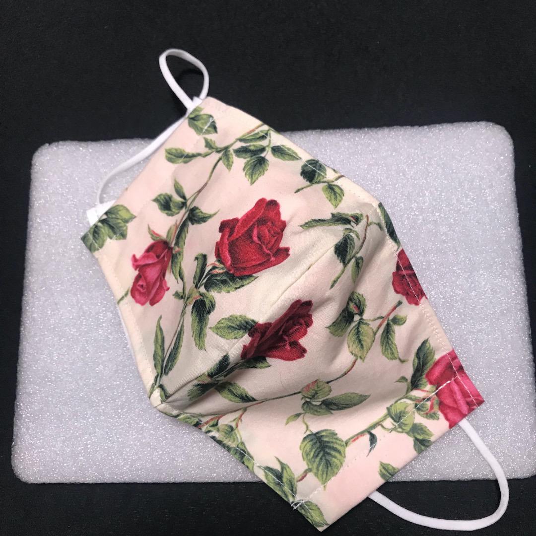 【薔薇柄】ハンドメイド 大人用 立体 インナーマスク 手作り