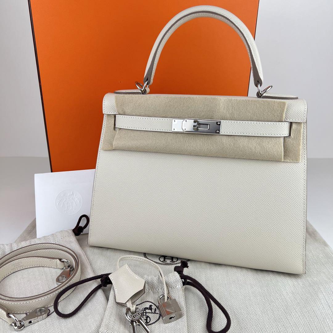 新品未使用 HERMES エルメス ケリー28 セリエ クレ W刻 シルバー金具