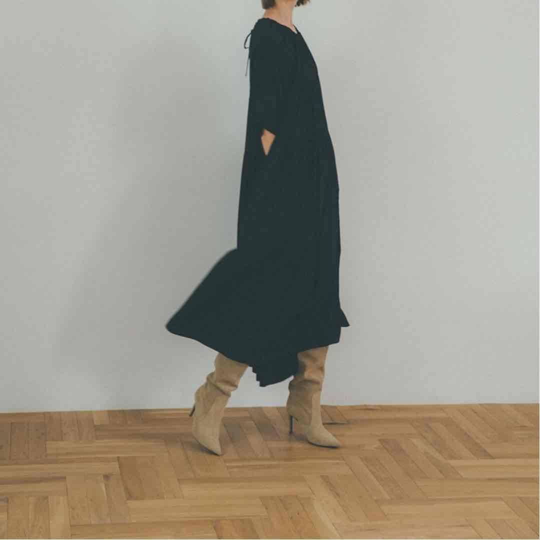 メルカリ 新品clane Double Face Tiered Onepiece ロングワンピース 18 900 中古や未使用のフリマ