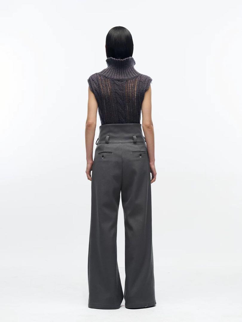 【特価】slight vogue カジュアルパンツ ハイウエストフレアスラックス