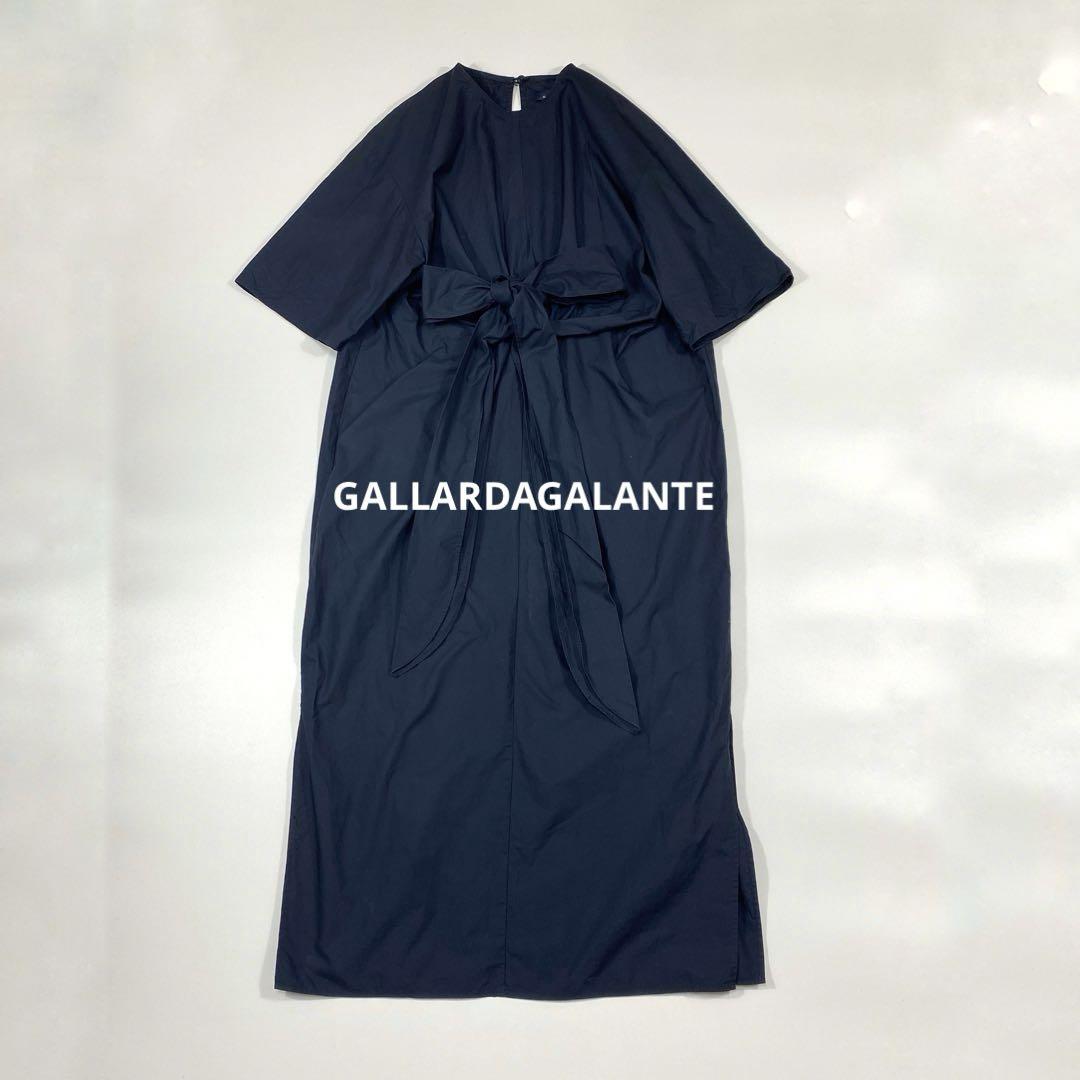 GALLARDAGALANTE 半袖コットンウエストベルトワンピース