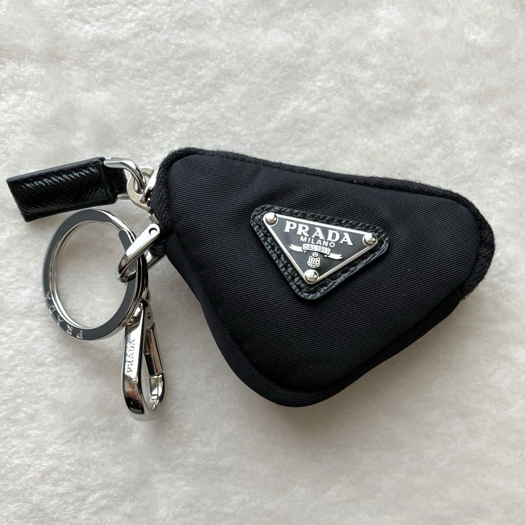 極美品 Re-Nylon プラダ コインケース キーホルダー チャーム 三角ロゴ
