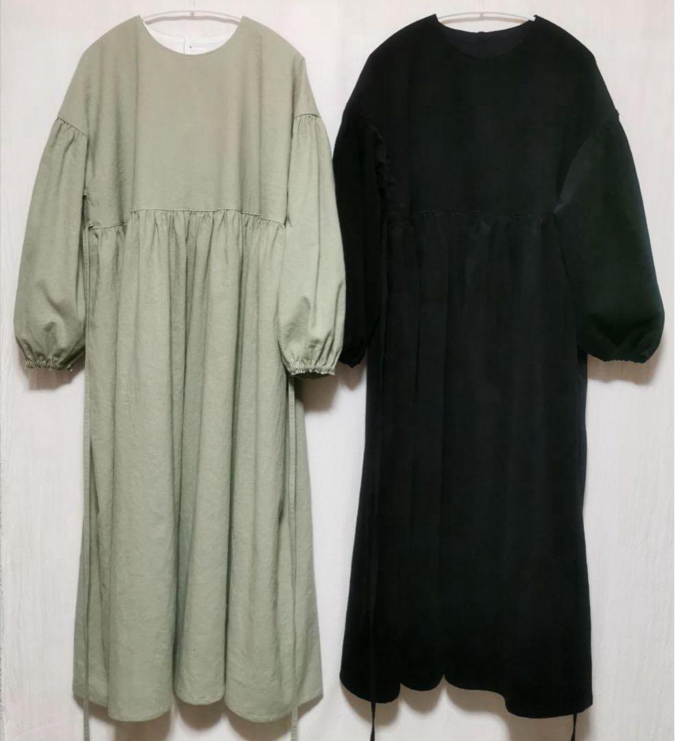 ハンドメイド作家さん作　新品未使用　ワンピース L L ２枚セット