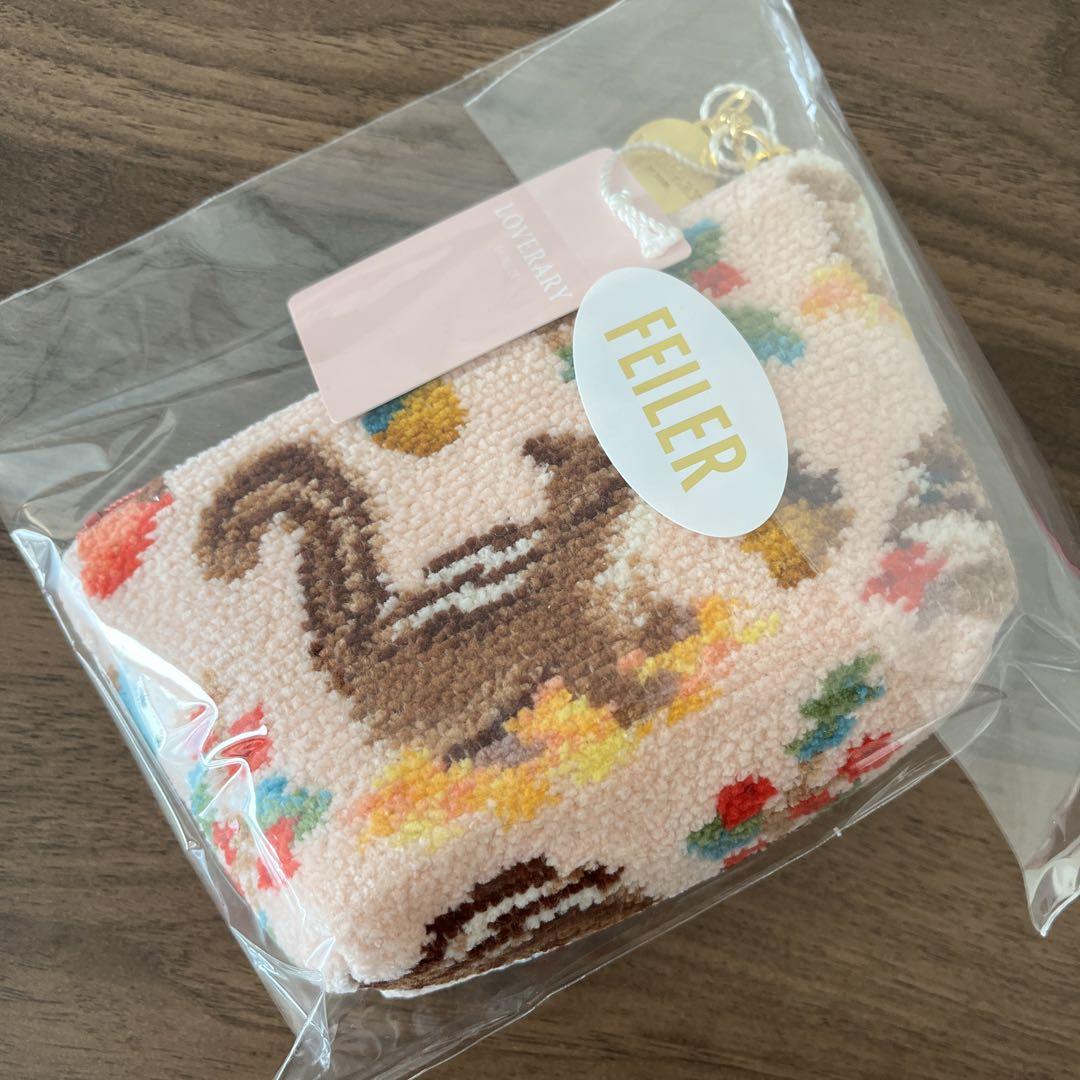 【フェイラー】完売品　ラブラリー　ポーチ　リス　シマシマリス フェイラー】完売品 ラブラリー ポーチ リス シマシマリス