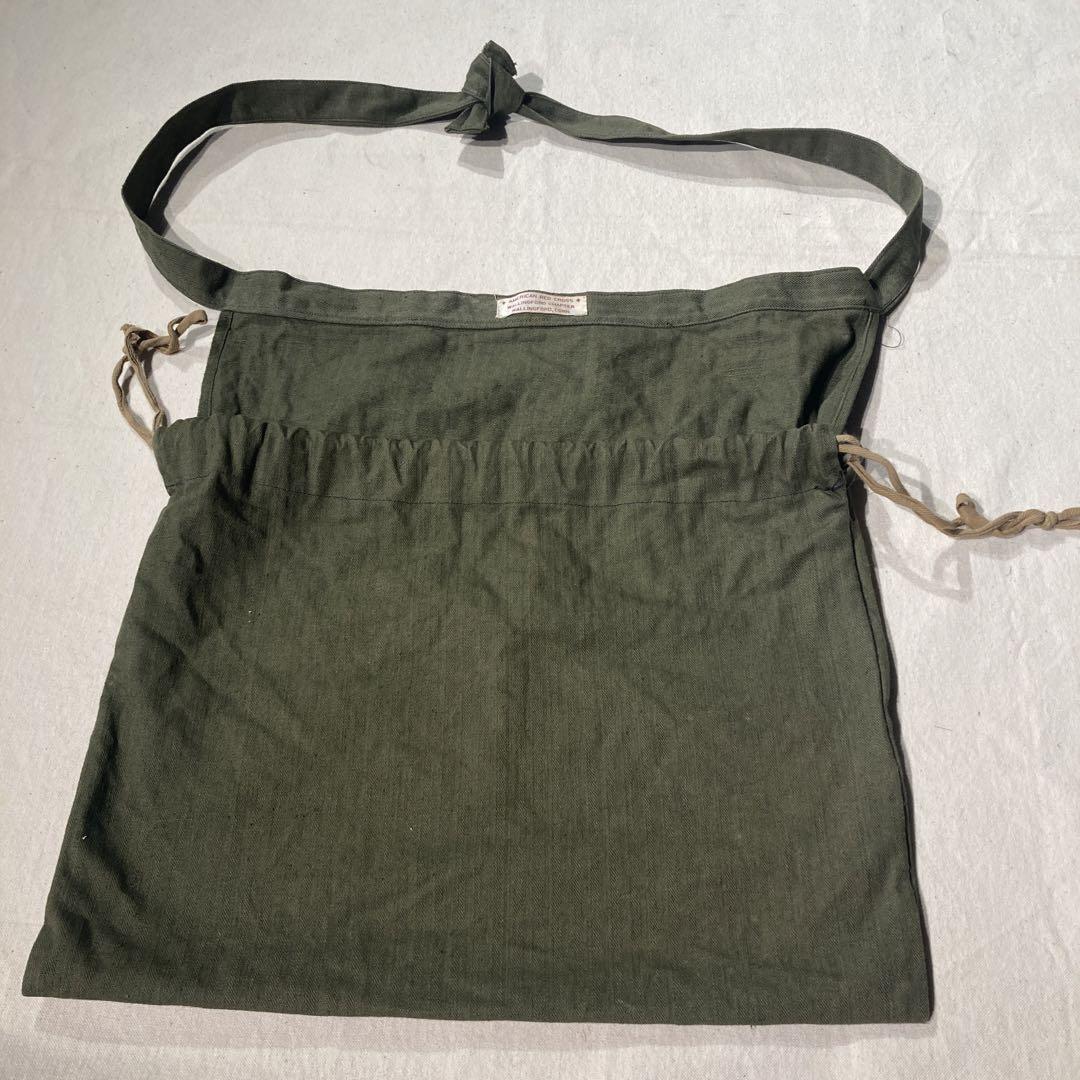 40's AMERICAN RED CROSS WW2 HBT エプロンバッグ（American