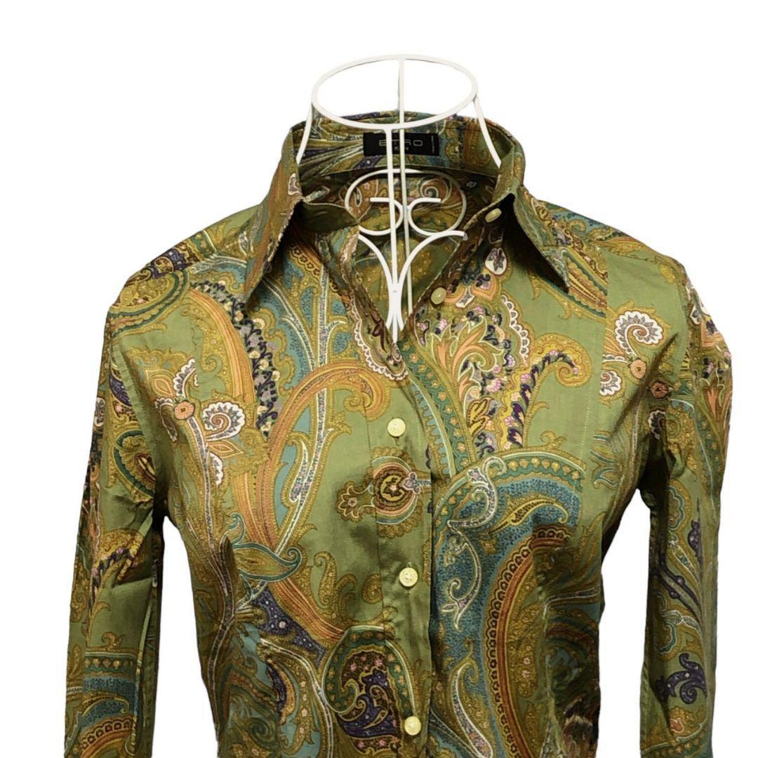 美品】ETRO エトロ ペイズリー柄 総柄 イタリア製 40 長袖シャツ