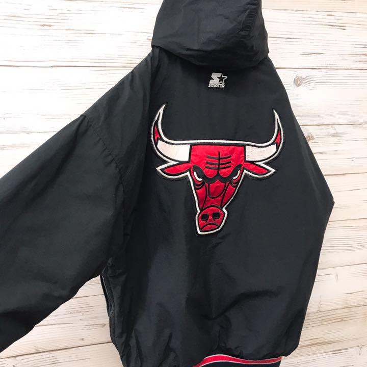 カテゴリー 激レア L 刺繍デカロゴ ブラック 7wlkg-m54864150070 スターター ジップナイロンジャケット ⋀ブランド