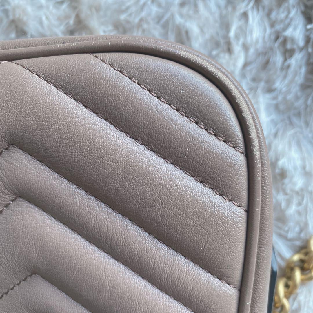 GUCCI ショルダーバッグ GCマーモント キルティングショルダーバッグ