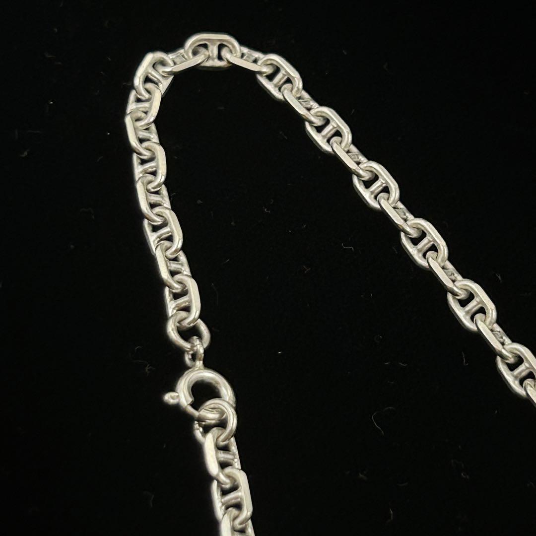 シルバー925 Silver アンカーチェーンネックレス/軽研磨仕上げ/45cm