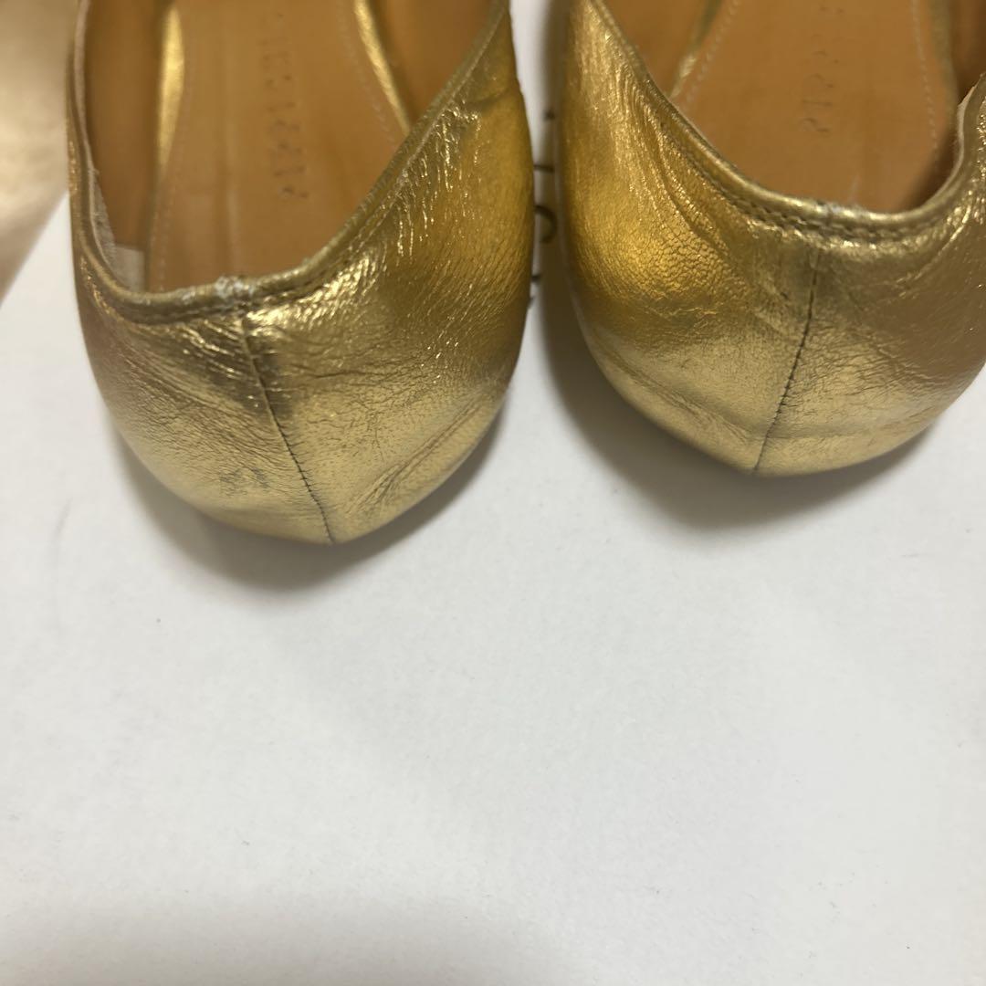PIPPICHIC BIEBER FLAT メタリックシューズ