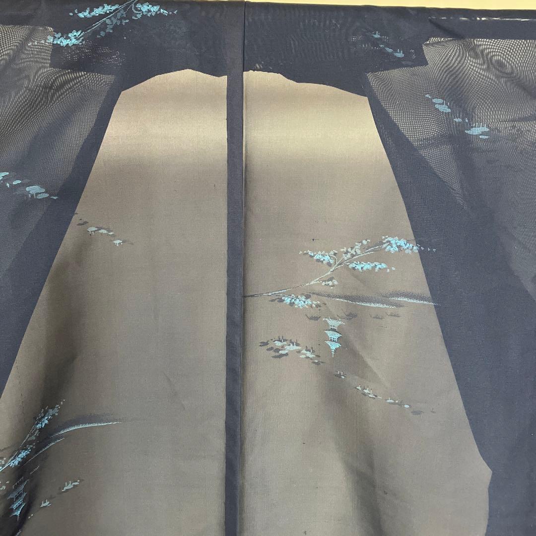 2022年最新海外 紗 夏 着物 五重塔が浮かび上がる上品な着物 水無月23