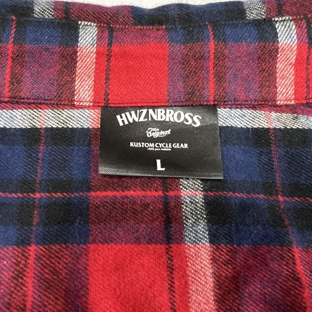 HWZN ハウゼンブロス　L チェックシャツ　ネルシャツ
