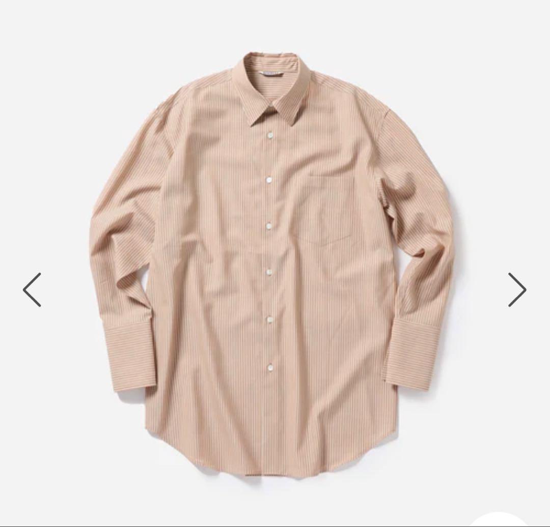 AURALEE SUPER FINE WOOL STRIPE SHIRT