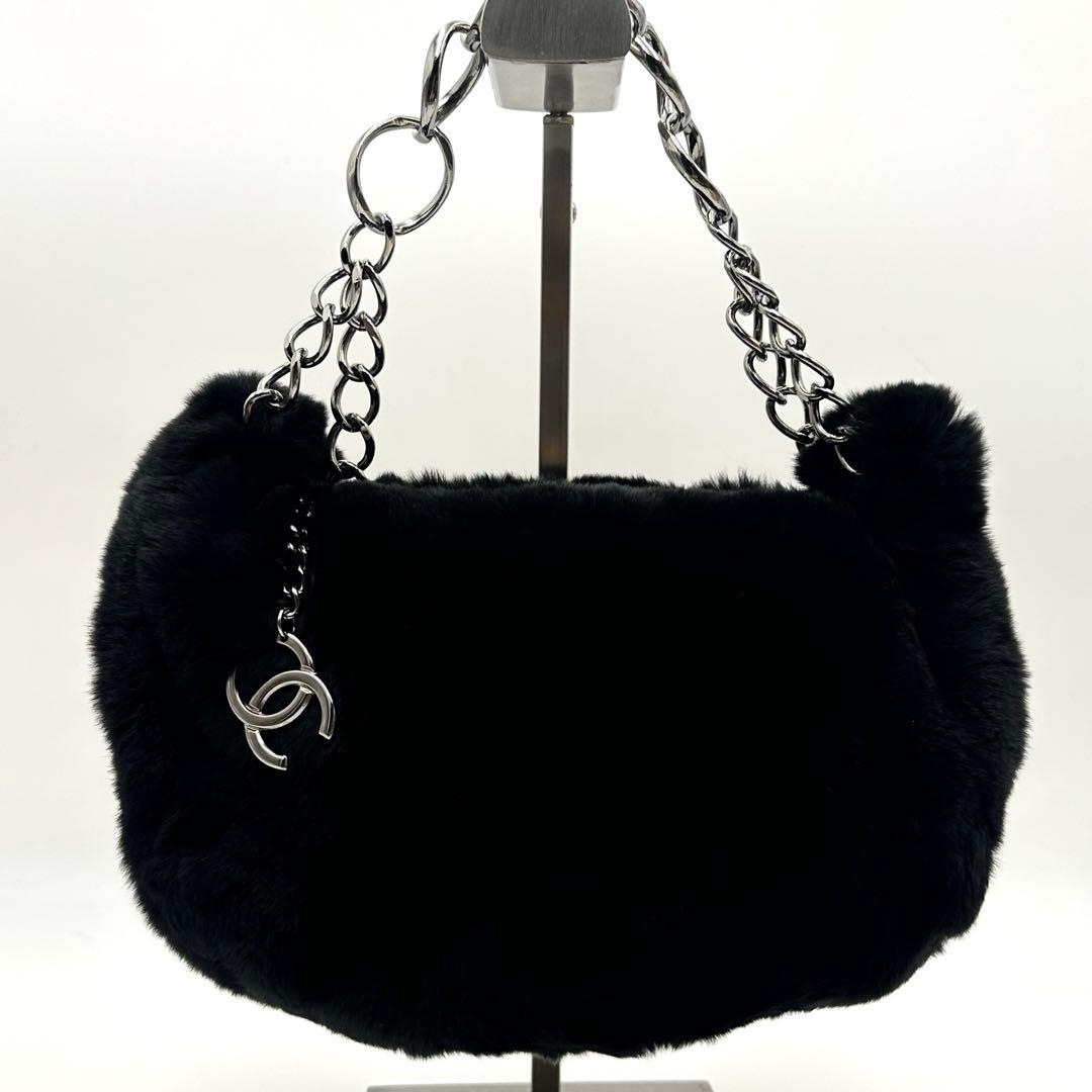 極美品✨ CHANEL ラパン ファー ワンショルダーバッグ ココマーク Y2K