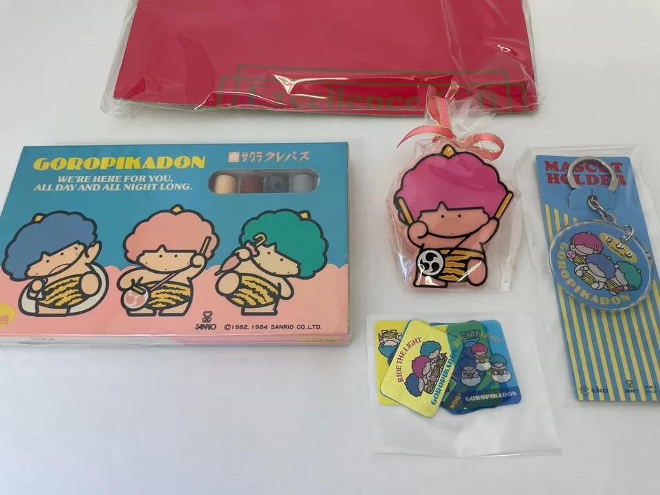 サンリオ ゴロピカドン クレパス、クリップ、ホルダー、シール セット レア