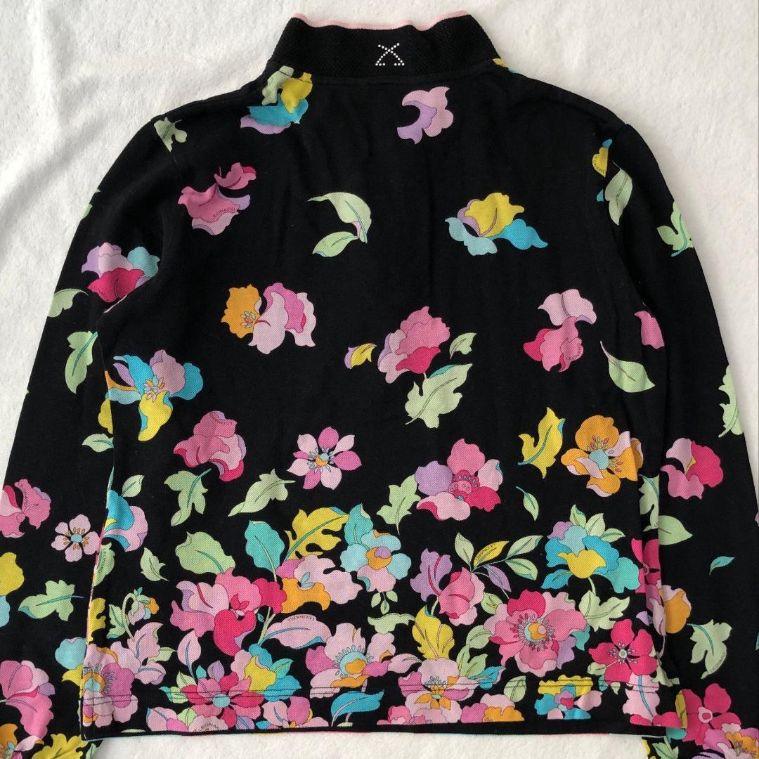 コメント希望額特価✨レオナール L ニット ウール シルク 花柄 トリム