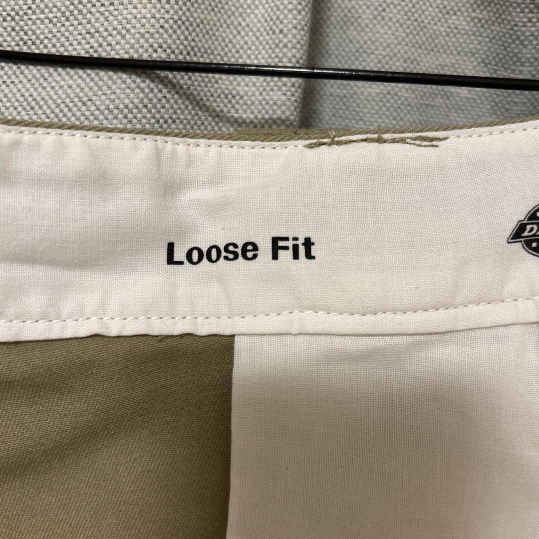 Dickies ベージュ ワークパンツ loose fit 34