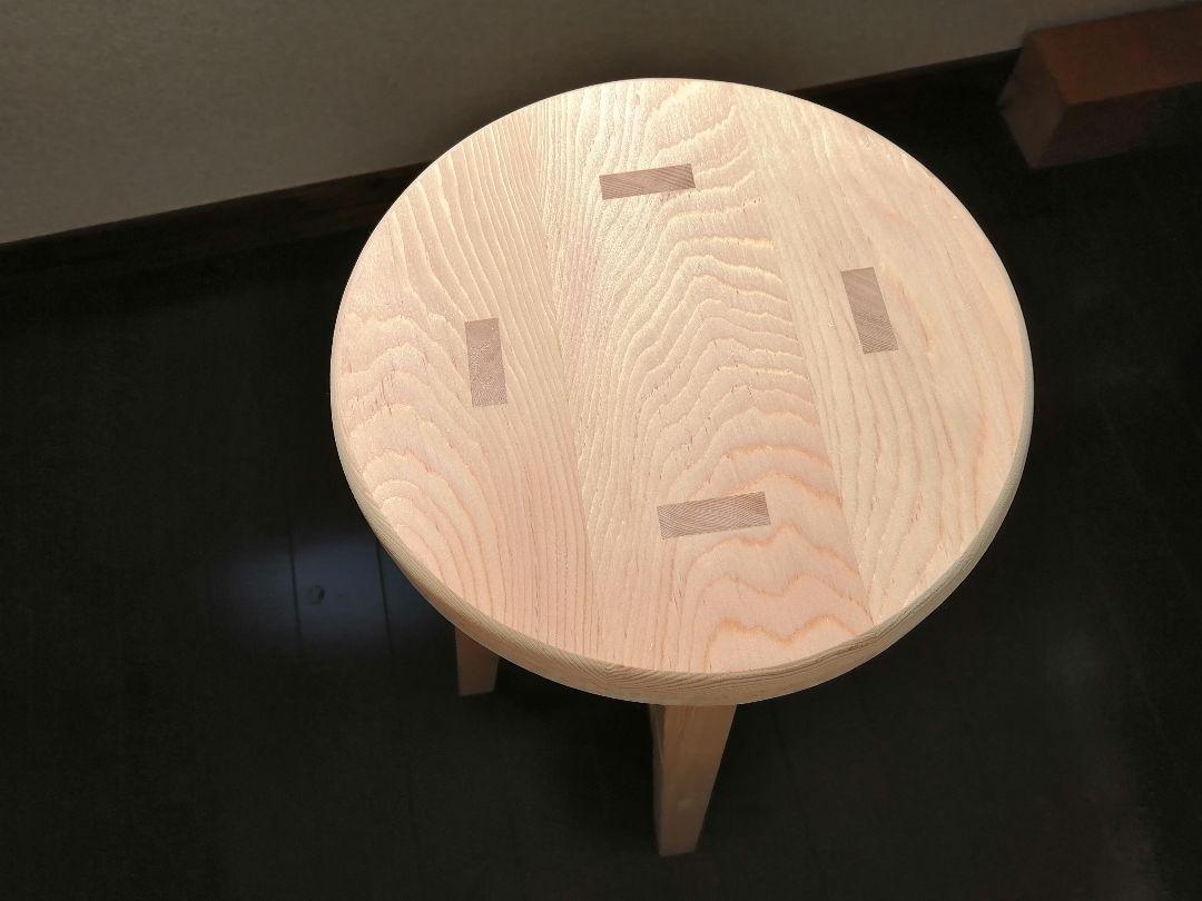 木製スツール　２脚セット　高さ65cm　丸椅子　stool