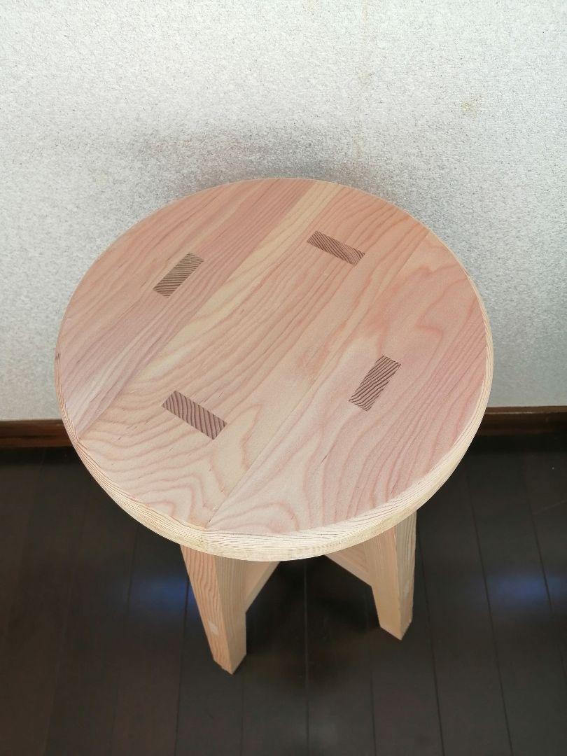 木製スツール　２脚セット　高さ65cm　丸椅子　stool