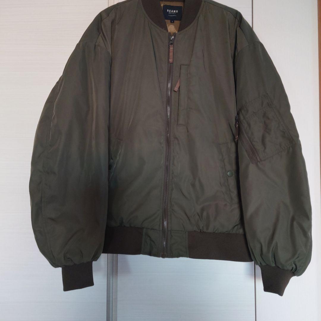 BEAMS MA-1ジャケット オリーブグリーン