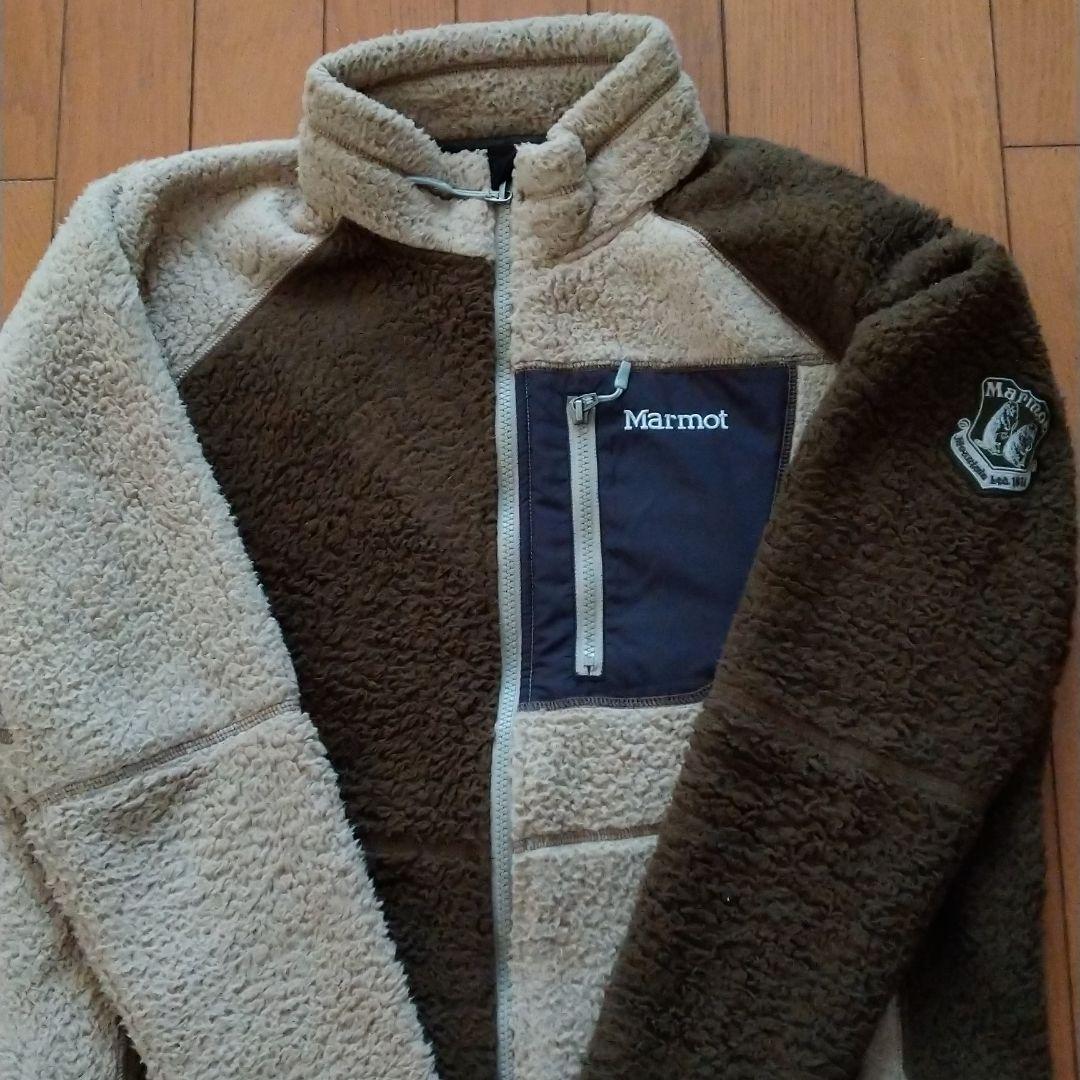 安い最安値 美品 サイズM ブラウン☓べージュ wQkA8-m54889969024 Marmotマーモット フリースジャケット 即納大人気