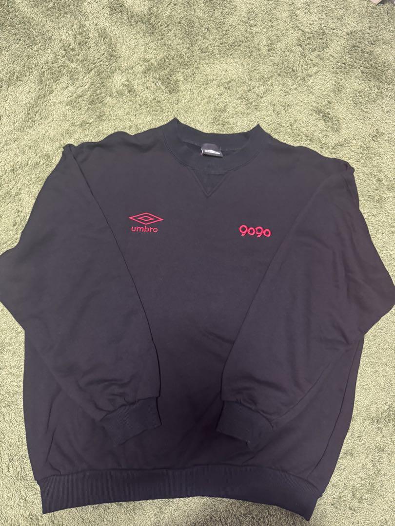 9090 x Umbro Two Logo Crewneck Sweat 黒 L