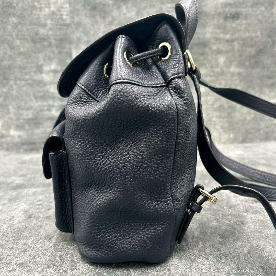 極美品 コーチ リュック バックパック ターンロック シボ革 多機能 Wポケット