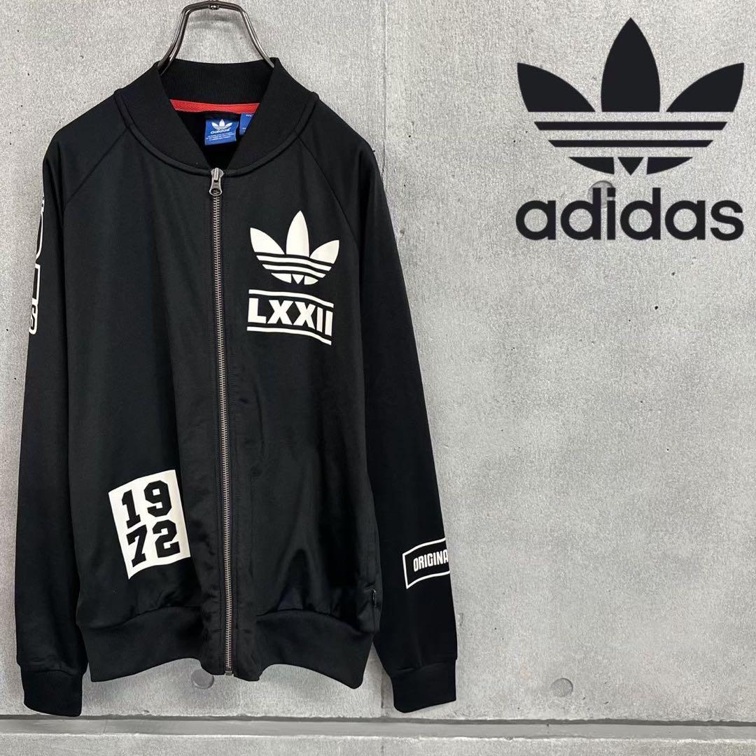 adidas トラックジャケット ブラック メンズS相当