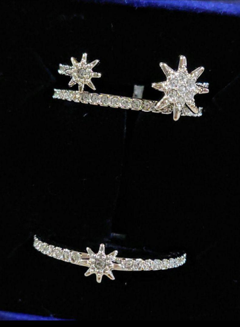 SWAROVSKI　Fizzy　Star　星　 2本Set　リング