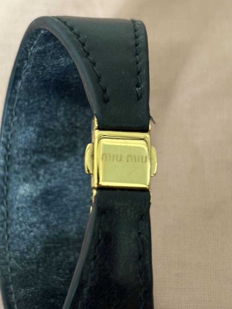 アクセサリー MIU MIU archive leather bracelet
