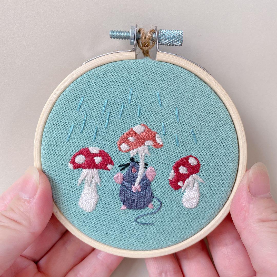 アンティークキルト＆アニマル刺繍フレーム♡ハンドメイド·͜· ♡ アンティークキルト＆アニマル刺繍フレーム·͜· ♡