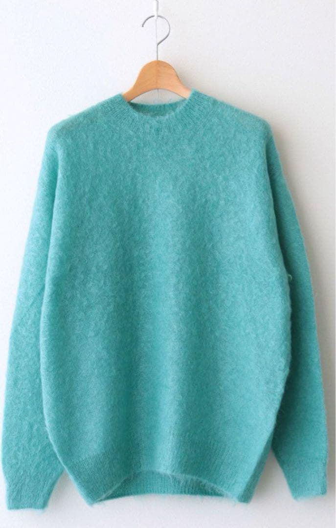 AURALEE ターコイズ モヘアニットセーター