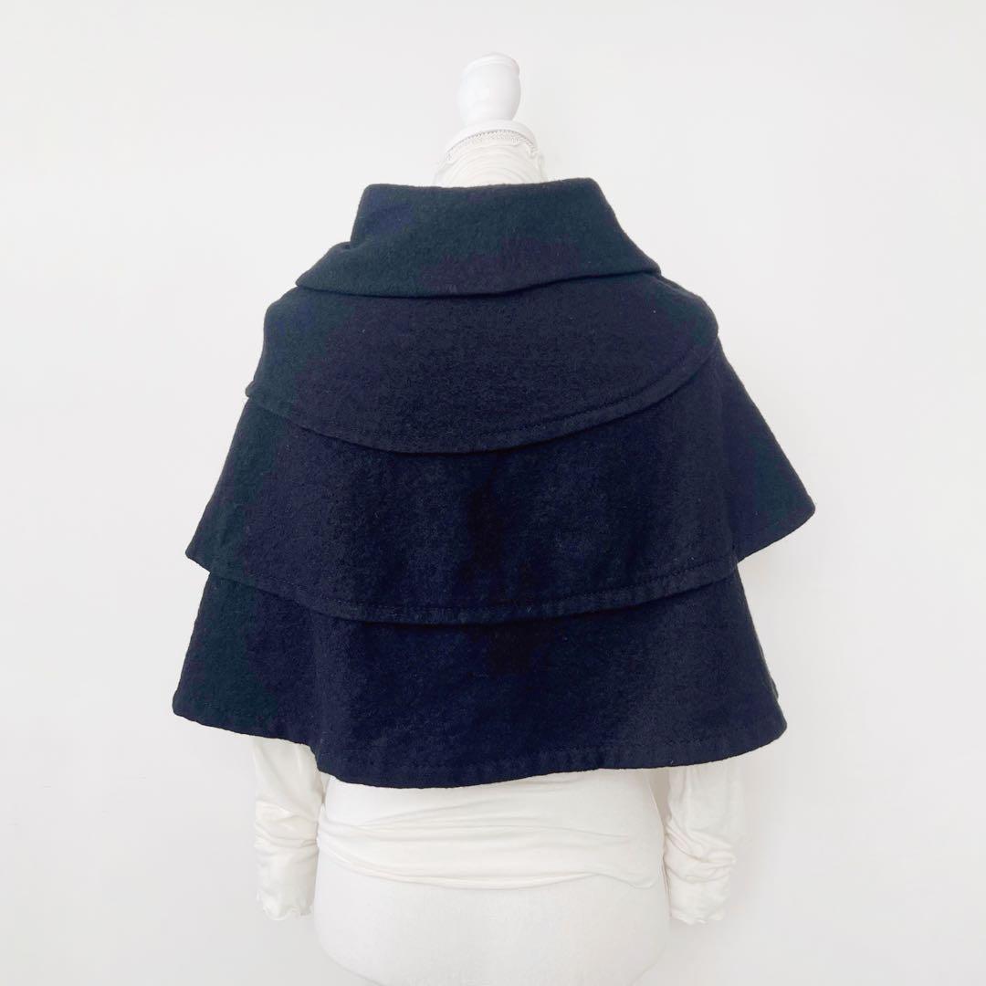 tricot COMME des GARÇONS ウールケープ ポンチョ