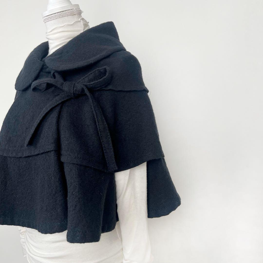 tricot COMME des GARÇONS ウールケープ ポンチョ