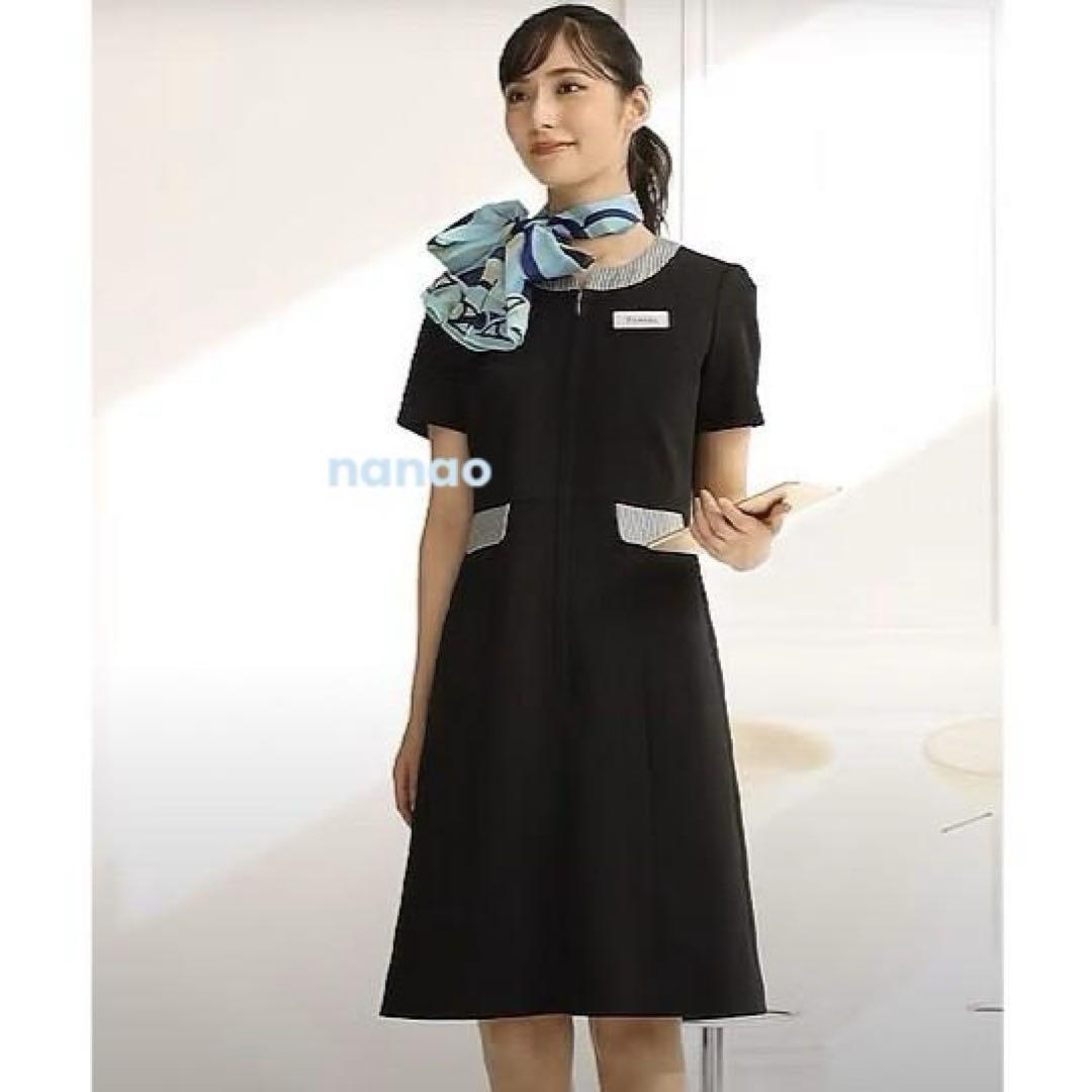 新品タグ付き】アンジョア 事務服 11号 半袖ワンピース アンジュ