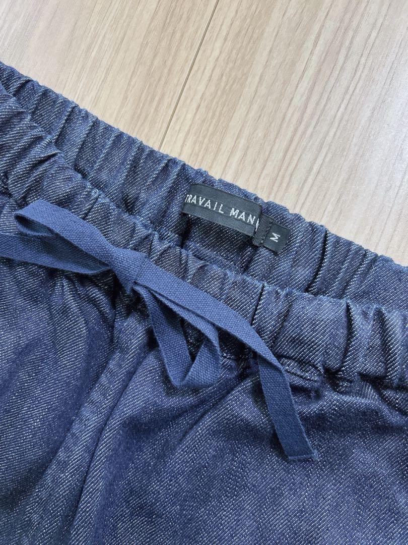 美品 トラバイユマニュアル ストレッチデニム ペグパンツ M