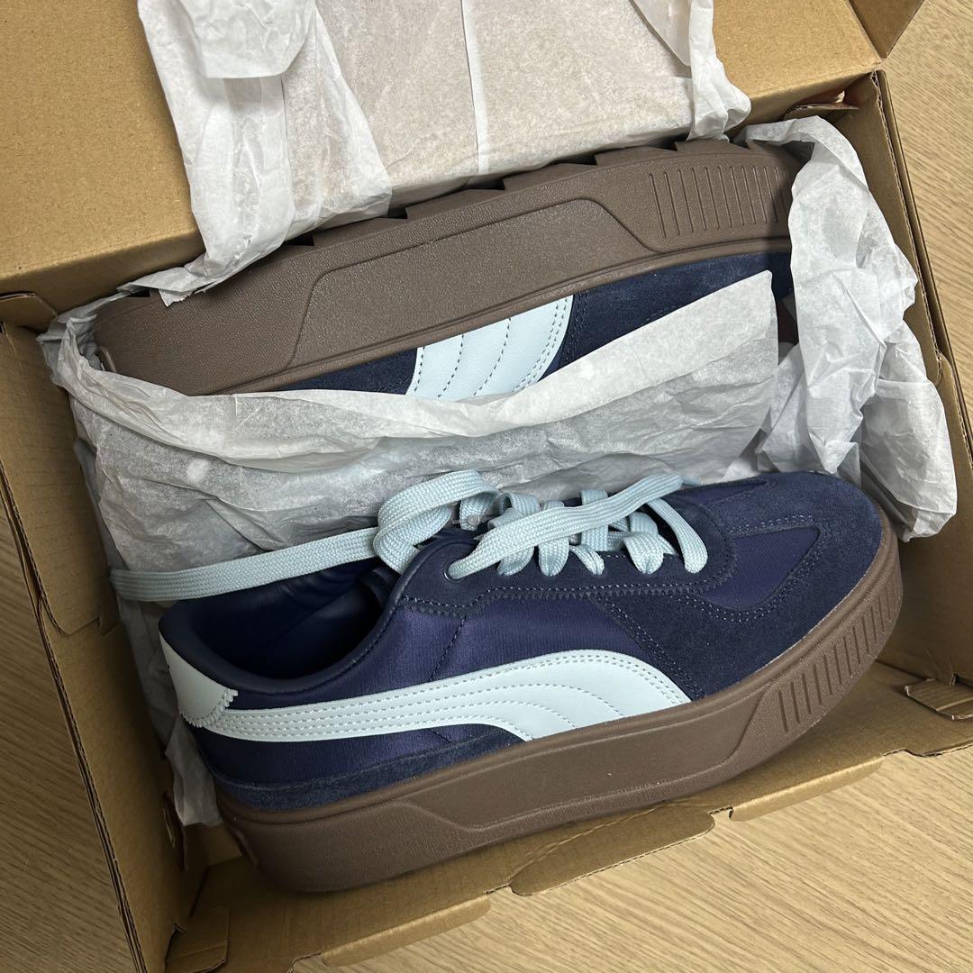 PUMA プーマ KARMEN T2S カルメン 23.5cm ネイビー ブルーΩ