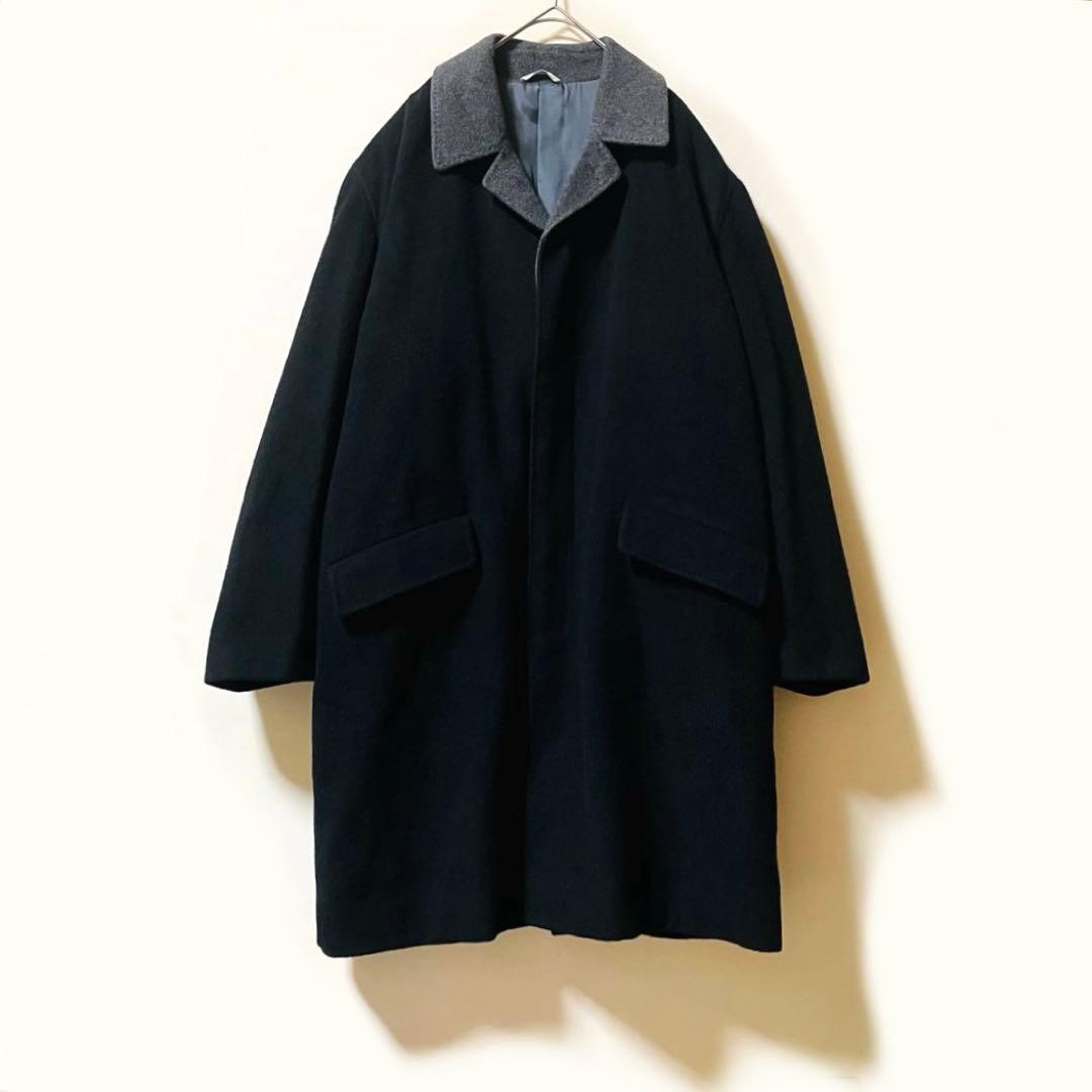 ジバンシー GIVENCHY ウールチェスターコート アウター ブラックXL LL Givenchy