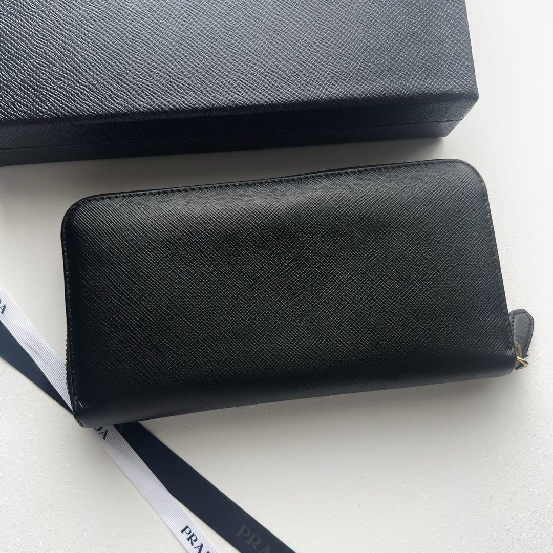 267 美品 PRADA プラダ 長財布 ラウンドファスナー