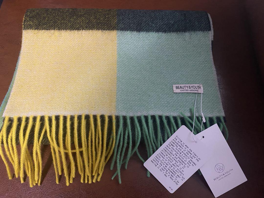 【新品】ユナイテッドアローズ ビッグ ブロック チェック マフラー