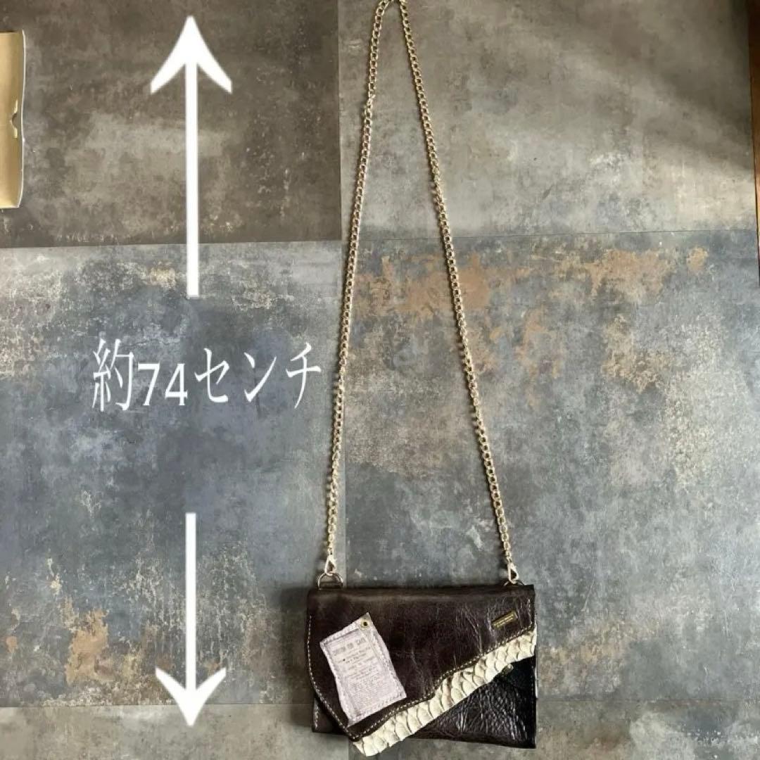 junkテイストレザーバッグ レザーポシェット