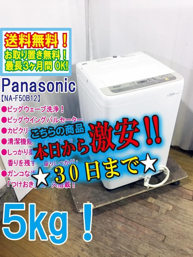 Panasonic 5kg 洗濯機 NA-F50B12 FP5N