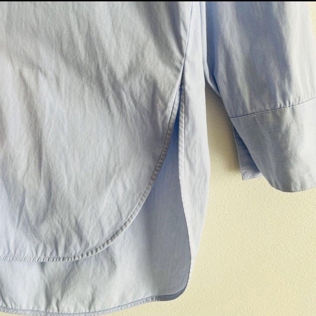 美品】spick&span バックリボン ブラウス ハイネック ブルー