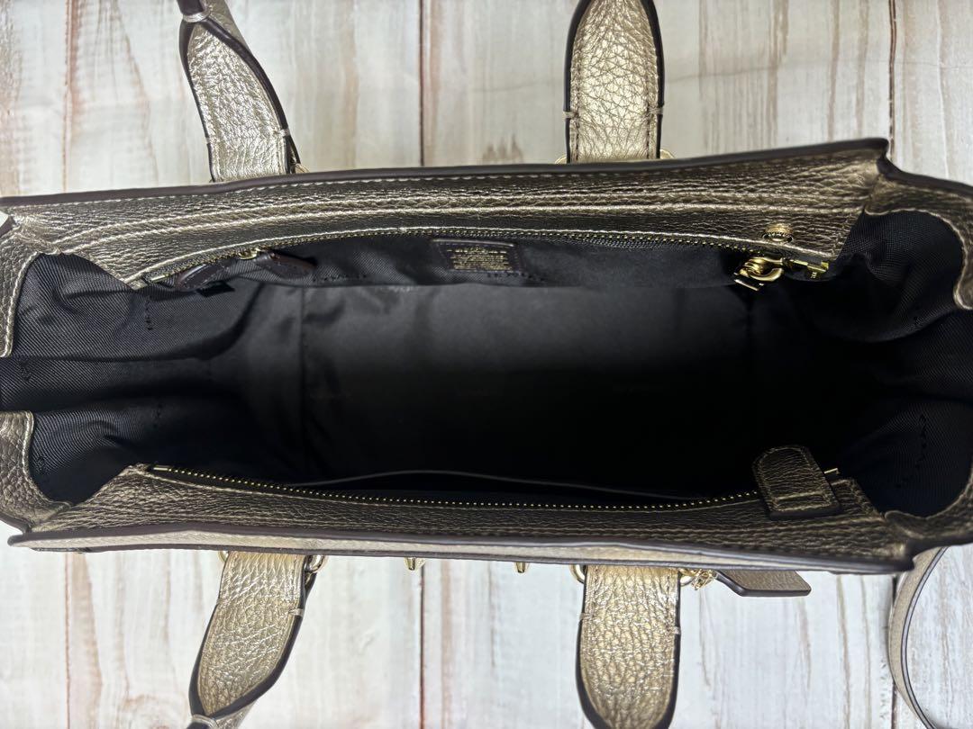 かわいい！ 2WAYバッグ チェーン スワッガー COACH 27 金色 ゴールド カラー バッグ