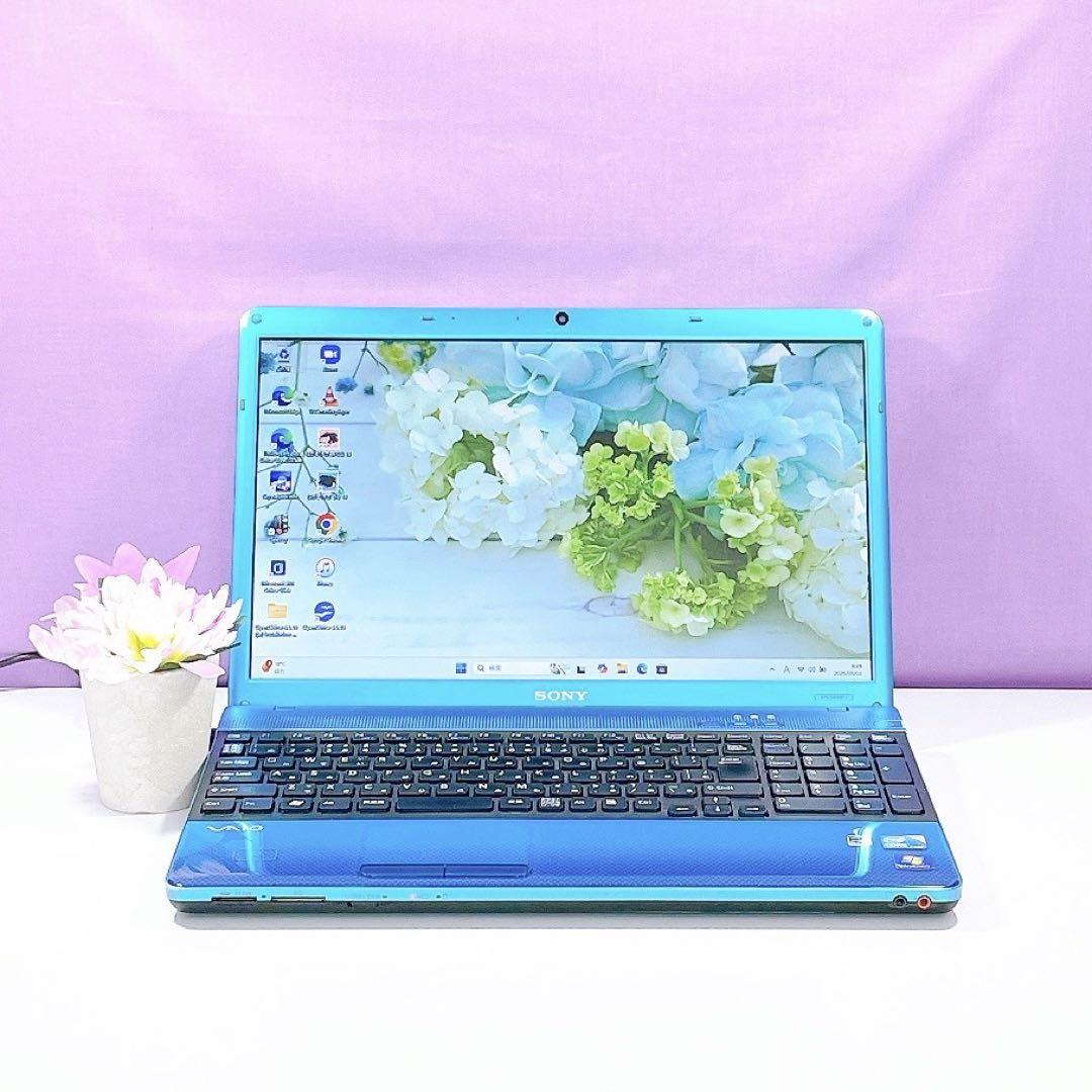 大人気VAIO✨Windows11 ブルーノートパソコン カメラ初心者向け設定済