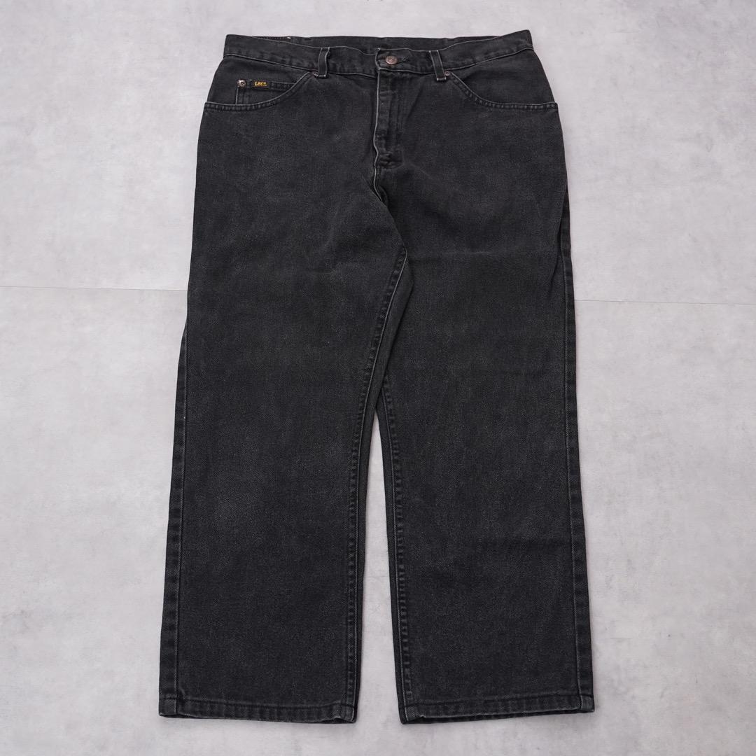 Lee リー W32 ブラックデニム ボトム パンツ 古着 黒 14873