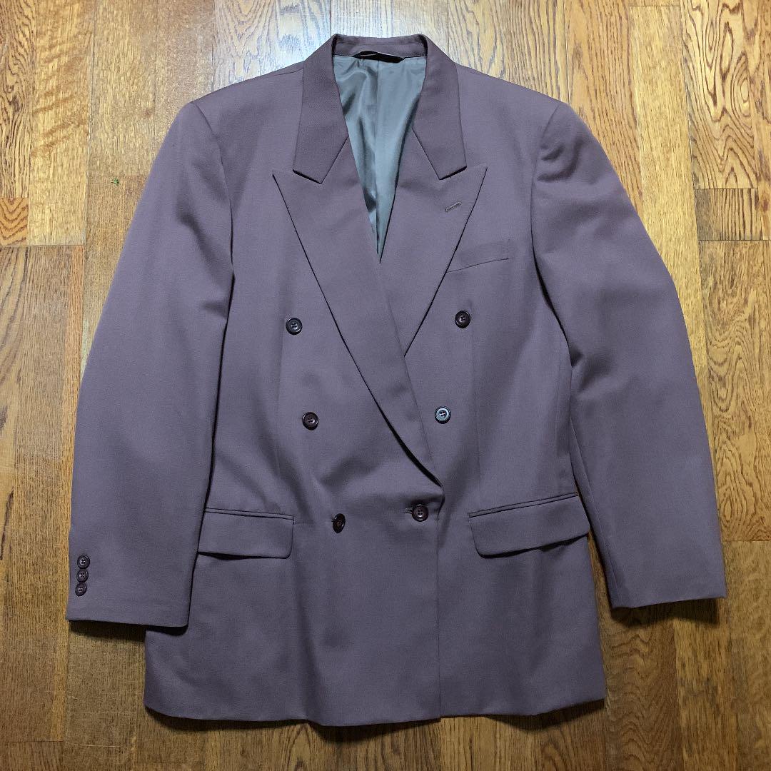 90s 小豆色 ダブルスーツ 菅田将暉 0XfD7-m54929911915 セットアップ 紫 最安値在庫