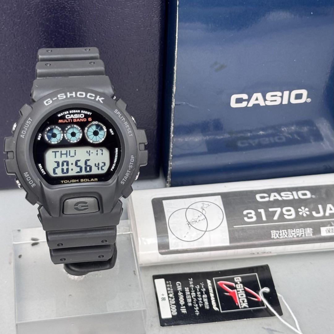 極美品 箱説タグ付 G-SHOCK GW-6900 電波ソーラー ブラック 稼働