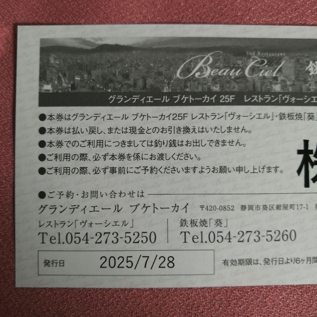 TOKAI 株主優待券 お食事券12000円分 ヴォーシエル・葵＆ポケモンカード ヴォーシエル 株主優待券 食事券 6枚 送料込 - メルカリ