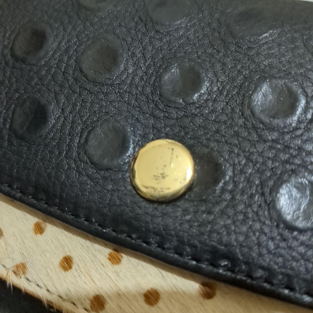【メーカー再生品】 訳あり未使用 メルカリ - ペルケ 長財布 がま口 ドット柄 小物